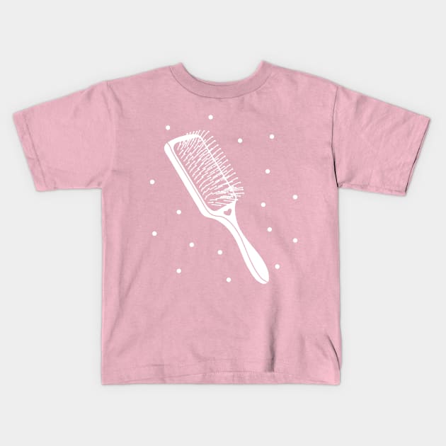 hair brush Kids T-Shirt by Wlaurence